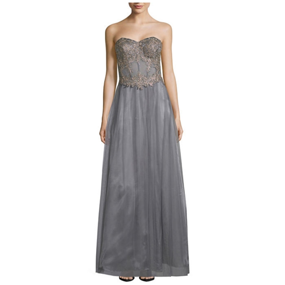 NWT - Applique and lace formal dress